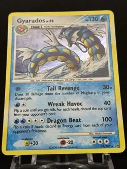 🌊🐉 Pokemon TCG – Gyarados 19/100 – Stormfront – Cosmos Holo Rare – LP - Image 4
