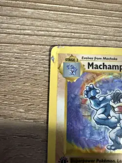 DMG Pokemon Machamp Holo Rare 100 HP 8/102 Base Set English TCG - Image 3
