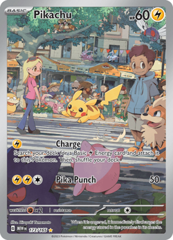 Pokemon TCG Pikachu 173/165 Illustration Rare Scarlet & Violet 151 NM/M - Image 1