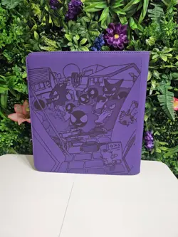 Gengar Binder Engraved Pokemon Purple Zipper Binder 12 Slot Gastly Haunter - Image 2