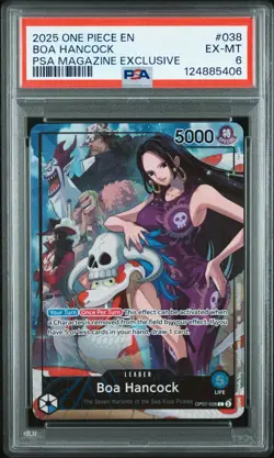 2025 ONE PIECE PROMOS PSA MAGAZINE EXCLUSIVE #038 BOA HANCOCK PSA 6 - Image 1