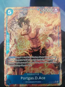 One Piece TCG Portgas D. Ace OP08-052 ALT ART RARE - Image 1