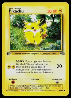 Pokemon Card - Pikachu 1st Edition Jungle 60/64 Common - Image 1