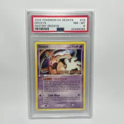 Deoxys 16 Destiny Deoxys PSA 8 2005 EX Deoxys Pokemon TCG Pokemon Card Stamped - Image 1