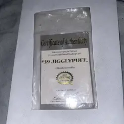 Pokemon Jigglypuff 23K Gold-Plated sets Certificate of Authenticity card 1999 BK - Image 2