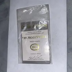 Pokemon Jigglypuff 23K Gold-Plated sets Certificate of Authenticity card 1999 BK - Image 3
