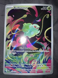 Pokemon TCG Bulbasaur Card 133/132 IR Mega Evolutions Near Mint Condition - Image 1