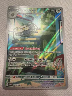Ferrothorn 209/182 - Pokemon Paradox Rift Illustration Rare IR Full Art Holo NM - Image 1