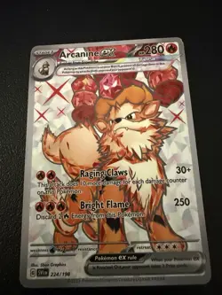 Pokemon TCG Arcanine EX Holo Card 224/198 SV01 Scarlet & Violet Base Set NM - Image 1