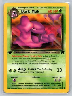 2000 Pokemon Team Rocket Dark Muk 1st Edition #41/82 Near Mint WoTC - Image 1