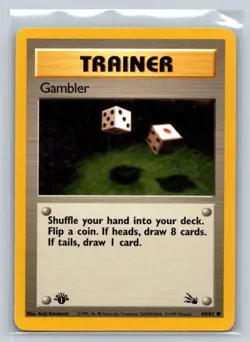 1999 Pokemon Fossil Gambler 1st Edition #60/62 Near Mint WoTC - Image 1