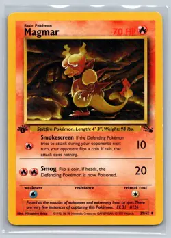 1999 Pokemon Fossil Magmar 1st Edition #39/62 Uncommon Near Mint WoTC - Image 1