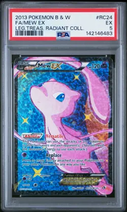 2013 POKEMON B&W LEGENDARY TREASURES RADIANT COLLECTION #RC24/RC25 MEW EX PSA 5 - Image 1