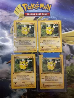 4 Pokemon TCG Pikachu Jungle 60/64 Regular 1st Edition Common NEAR MINT +BONUS - Image 1