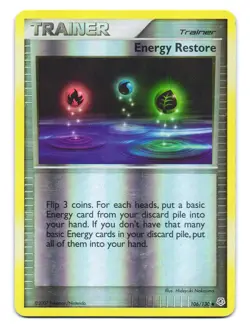 Energy Restore 106/130 Uncommon Diamond & Pearl Pokemon Reverse Holo MP - Image 1