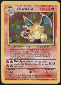BR | Pokemon TCG 1999 Base Set | Charizard #4/102 Unlimited | MP-HP - Image 1