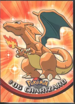 BR | (B) Topps 1999 TV Animation Series #1 | Charizard #6 Black Logo (2nd print) - Image 1