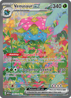 Pokemon TCG Venusaur ex 198/165 Full Art Ultra Rare Scarlet & Violet 151 NM/M - Image 1