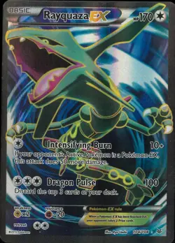 2015 Pokemon Roaring Skies Ultra Rare Full Art Rayquaza EX 104 - Image 1