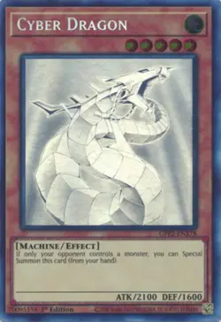 Lightly Played Cyber Dragon - GFP2-EN178 - Ghost Rare - 1st Edition - YuGiOh - Image 1