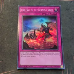 Fire Lake of the Burning Abyss nech-en086 1st Edition (VLP) Super Rare Yu-Gi-Oh! - Image 1
