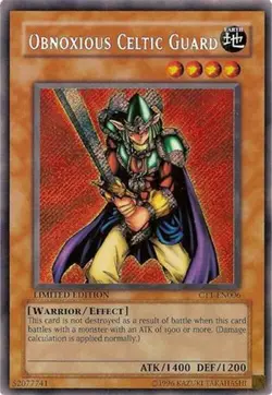 Yugioh - Obnoxious Celtic Guard (Secret Rare) (Limited) - CT1-EN006 (P) - Image 1