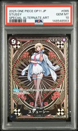 PSA 10 Stussy SR OP07-085 SP Parallel A fist of divine speed One Piece japanese - Image 1