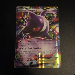 Pokemon TCG Gengar EX Jumbo Phantom Forces Card 34/119 - Image 1