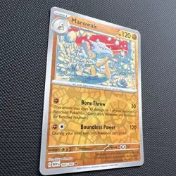 Pokemon Card Marowak Scarlet & Violet Reverse Holo Rare 105/165 Near Mint - Image 2