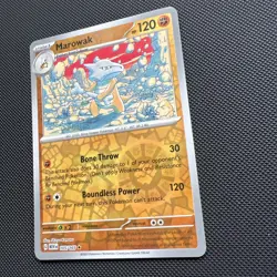 Pokemon Card Marowak Scarlet & Violet Reverse Holo Rare 105/165 Near Mint - Image 3