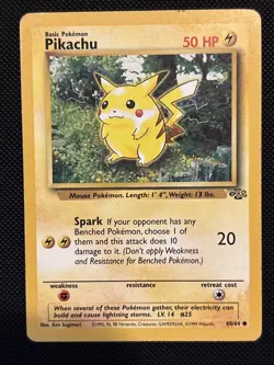 Pokemon TCG Pikachu Jungle Card 60/64 Unlimited Common - Image 1