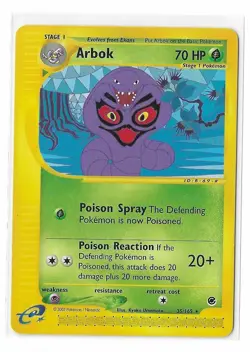Arbok 35/165 Expedition Rare E-Reader WOTC 2002 Pokemon TCG Card LP - Image 1