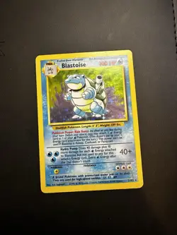 Pokemon TCG Blastoise Base Set Holo Unlimited Rare Card 2/102 WOTC LP - Image 2