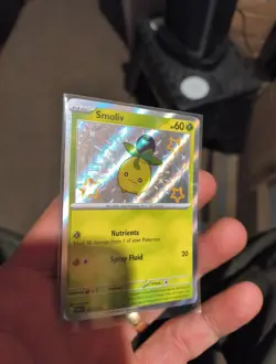 Pokemon TCG Smoliv Scarlet & Violet Paldean Fates Shiny Holo Rare Card 102/091 - Image 3