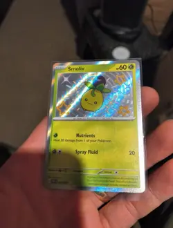 Pokemon TCG Smoliv Scarlet & Violet Paldean Fates Shiny Holo Rare Card 102/091 - Image 5