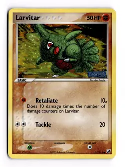 Pokemon Card - Larvitar Unseen Forces 61/115 Common Reverse Holo Stamped - Image 1