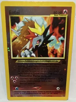 Entei 34/53 Wotc Promo Reverse Holo Basic 80HP Protective Flame Pokemon Card - Image 1