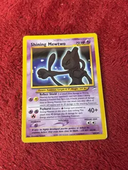 Shining Mewtwo 109/105 Neo Destiny Holo Wotc Pokemon Card Played - Image 1
