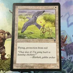Freewind Falcon - Visions - MTG Magic - Common - White Creature - Image 1