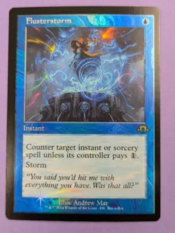 MTG Magic: Modern Horizons 3: Retro Frame Flusterstorm #496 Promotional - NM - Image 1