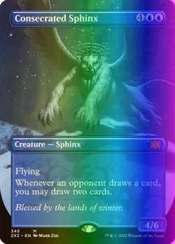 MTG Magic the Gathering Consecrated Sphinx (345/686) Double Masters 2022 LP FOIL - Image 1
