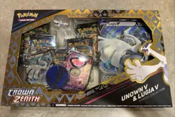 Pokemon Crown Zenith Unown v & Lugia v Special Collection Figure Sealed - Image 1