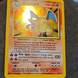 Charizard Base Set Holo Rare 4/102 120 HP English Pokemon Card Wizards - Image 4