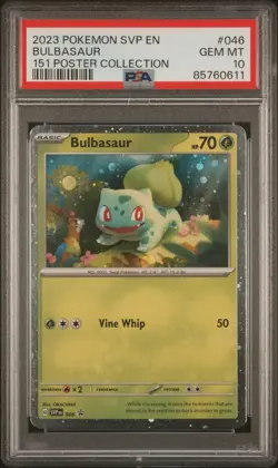 Bulbasaur 046/165 151 Poster Collection Pokemon PSA 10 - Image 1