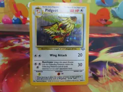 Pidgeot Jungle Holo Card MP 1999 Vintage Original Pokemon TCG Collectible - Image 1