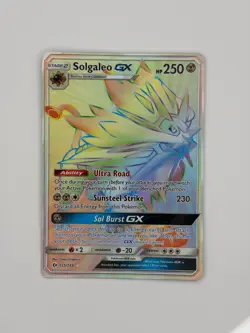POKEMON TCG - SOLGALEO GX (155/149) RAINBOW SECRET RARE - SUN MOON - HP - Image 1