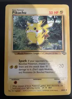 Pokemon TCG Pikachu 60/64 WOTC Jungle Unlimited HP Condition - Image 1