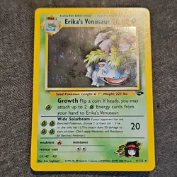 Erika's Venusaur Gym Challenge Unlimited Holo Rare 4/132 90 HP English Pokemon - Image 1