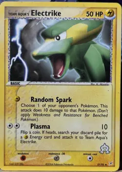 Pokemon - Team Aqua's Electrike 27/95 - Team Magma vs Team Aqua Non Holo - LP - Image 1