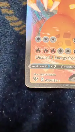 Pokemon Charizard VMAX Full Art Ultra Rare 020/189 Sword & Shield - Image 2